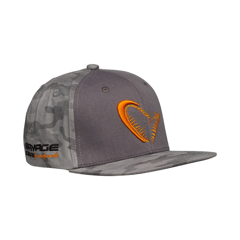 SAVAGE GEAR FLAT PEAK FLEX CAMO HAT 73714 FROM PREDATOR TACKLE.jpg Savage Gear Flex Fit Camo Grey Flat Peak Hat